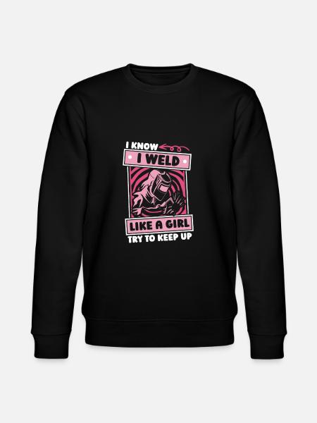 Welder Locksmith Girl - Stanley/Stella CHANGER Unisex Organic Sweatshirt - black