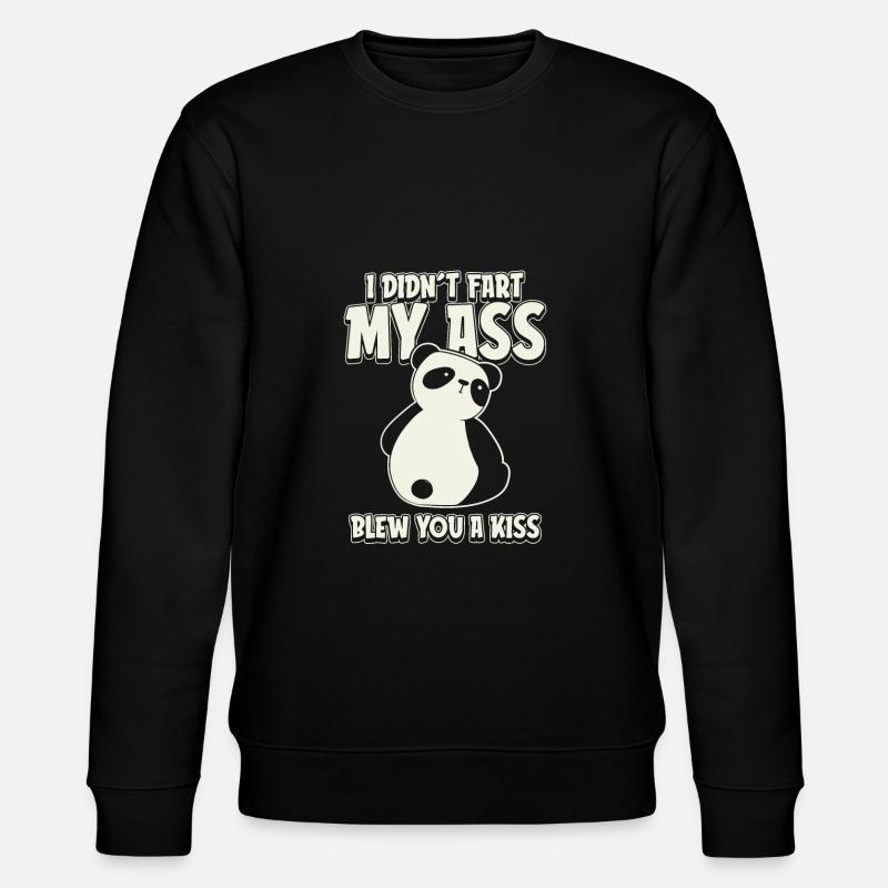 Großer Panda Pandabär - Stanley/Stella Unisex Bio-Sweatshirt CHANGER - Schwarz