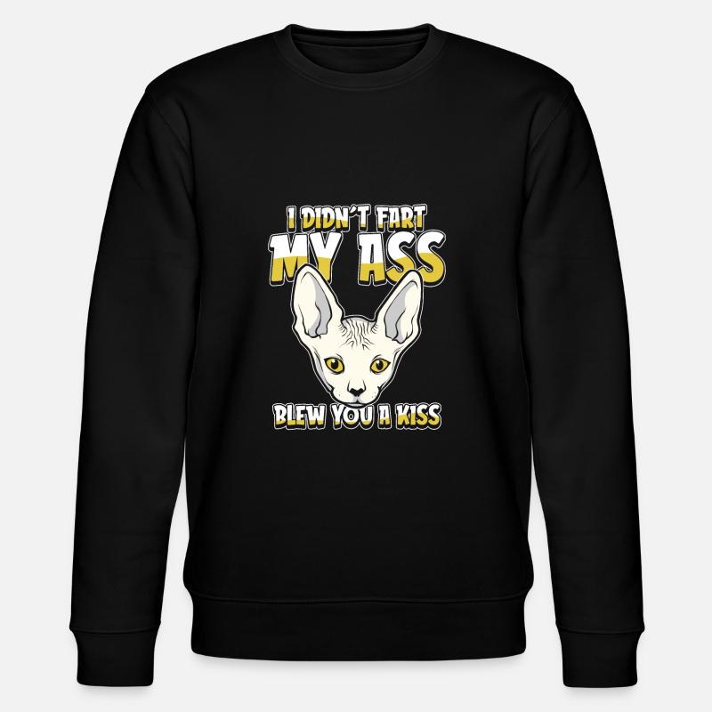 Sphynx Katze - Stanley/Stella Unisex Bio-Sweatshirt CHANGER  - Schwarz