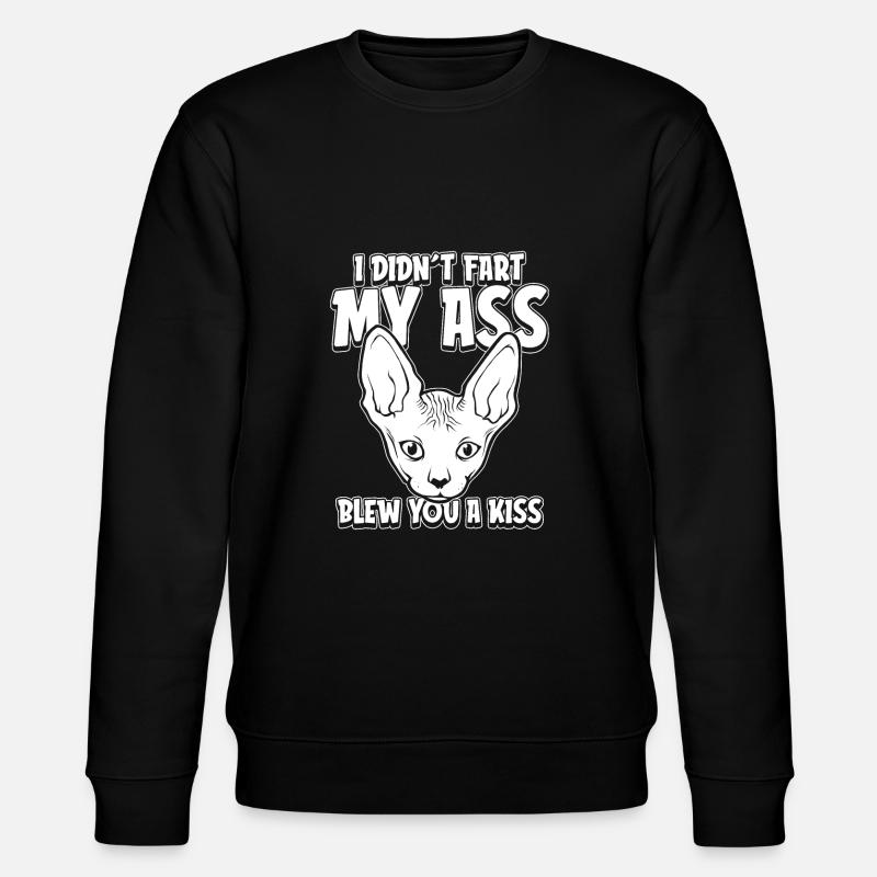 Sphynx Cat - Stanley/Stella CHANGER Unisex Organic Sweatshirt - black