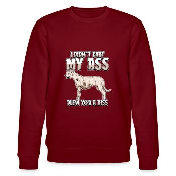 Irischer Wolfshund - Stanley/Stella Unisex Bio-Sweatshirt CHANGER  - Burgunderrot - Vorne - Nik (191cm) & Marisol (170cm)
