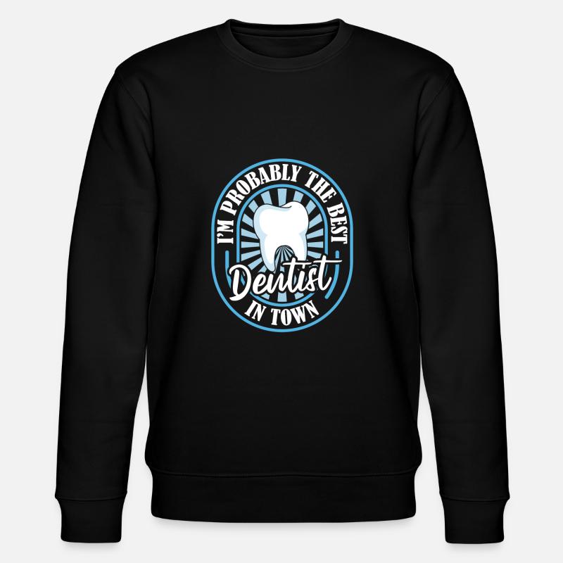Zahnarzt Dentist Am Besten - Stanley/Stella Unisex Bio-Sweatshirt CHANGER - Schwarz