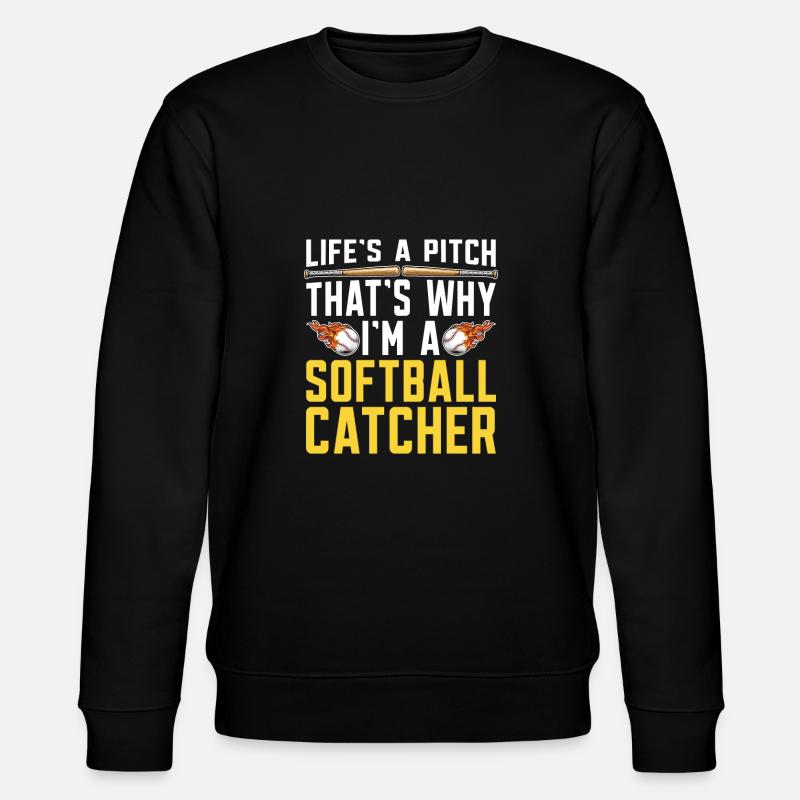 Softball Fänger - Stanley/Stella Unisex Bio-Sweatshirt CHANGER - Schwarz