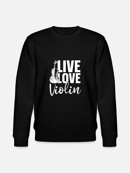 Violin Violin Love - Stanley/Stella CHANGER Unisex Organic Sweatshirt - black
