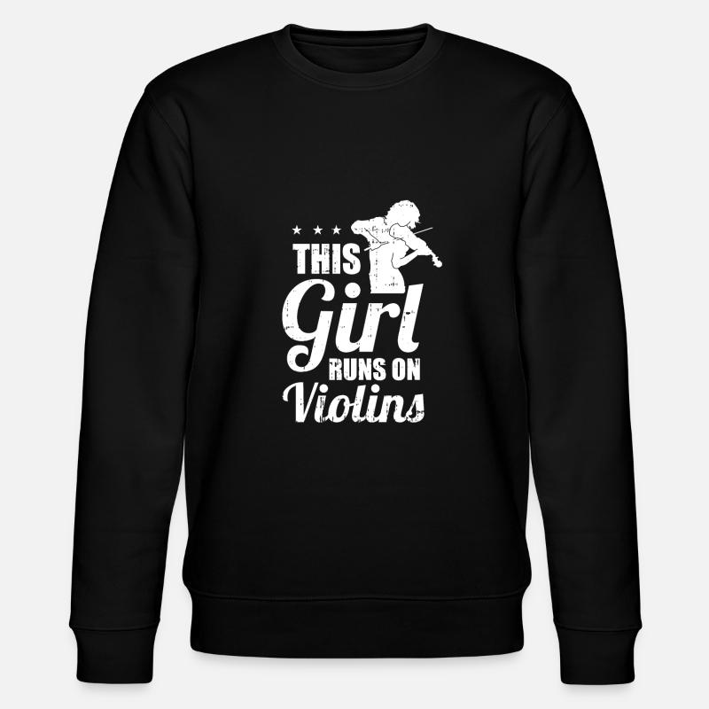 Violine Geige Mädchen - Stanley/Stella Unisex Bio-Sweatshirt CHANGER - Schwarz
