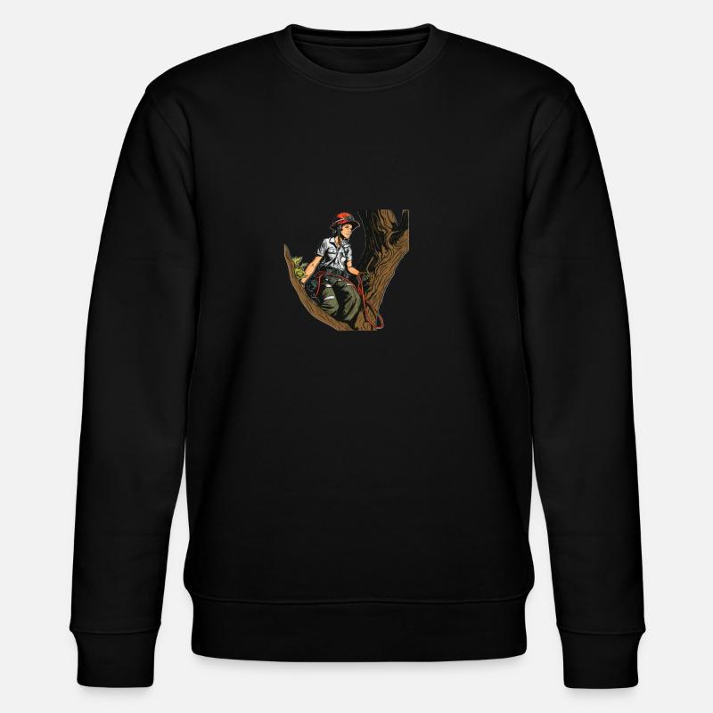 Baumpfleger Baumkletterer Arborist Baumklettern - Stanley/Stella Unisex Bio-Sweatshirt CHANGER  - Schwarz