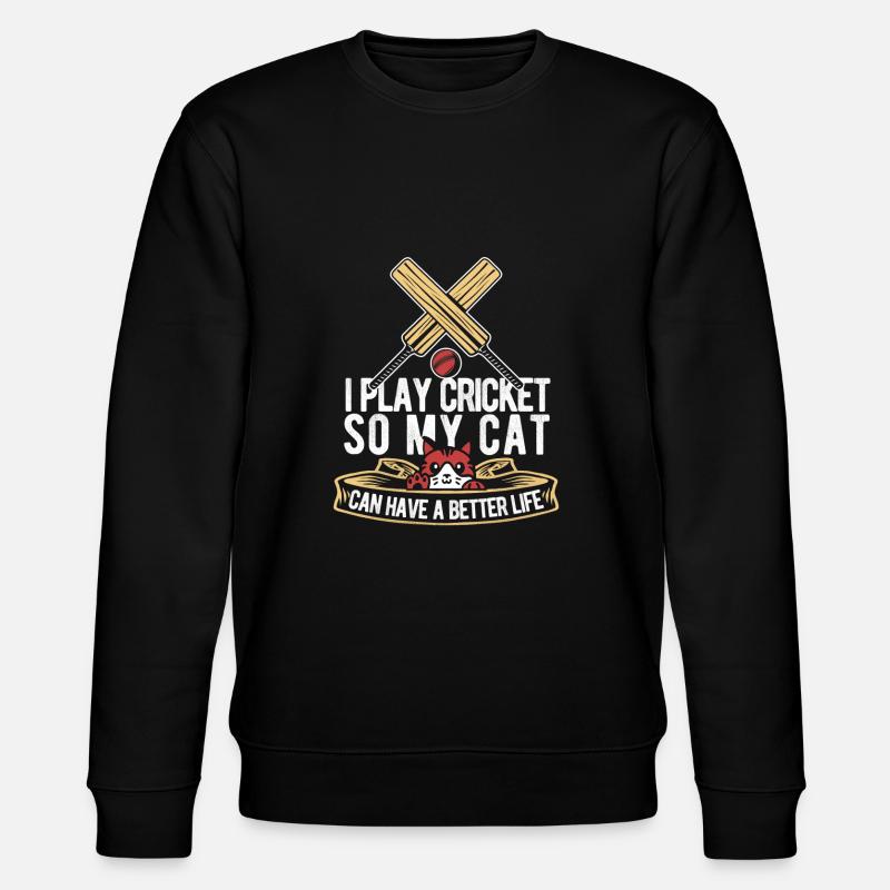 Cricket Cat - Stanley/Stella CHANGER Unisex Organic Sweatshirt - black