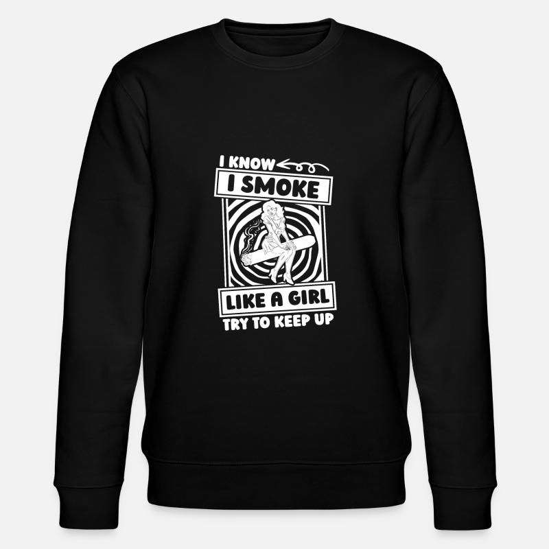Zigarre Mädchen - Stanley/Stella Unisex Bio-Sweatshirt CHANGER  - Schwarz