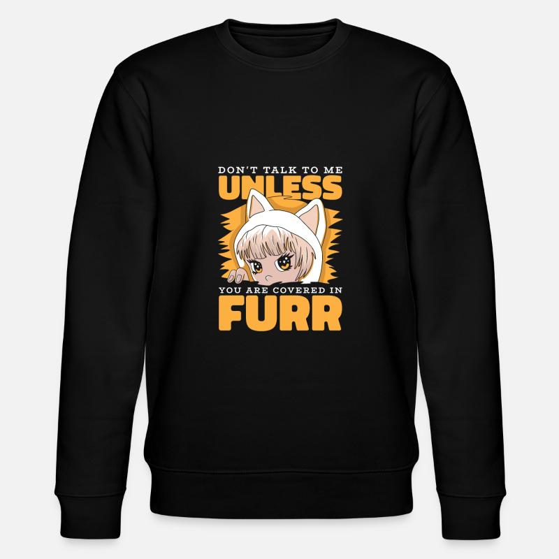 Furry Fandom Fursuits Witzig - Stanley/Stella Unisex Bio-Sweatshirt CHANGER  - Schwarz