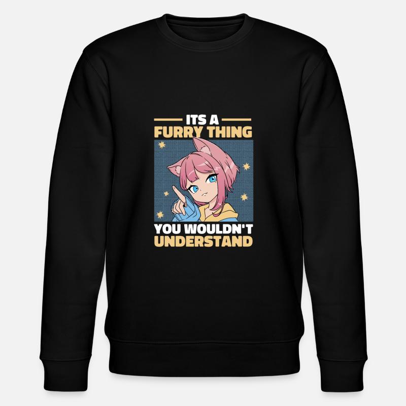 Furry Fandom Fursuits Niedlich - Stanley/Stella Unisex Bio-Sweatshirt CHANGER  - Schwarz