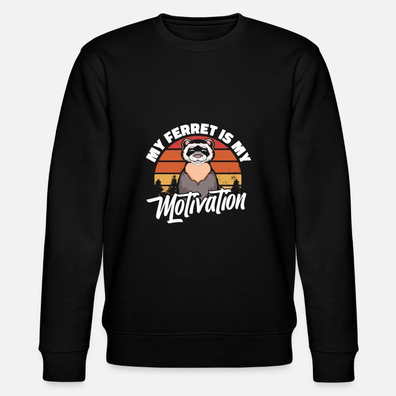 Frettchen Iltis Motivation - Stanley/Stella Unisex Bio-Sweatshirt CHANGER  - Schwarz