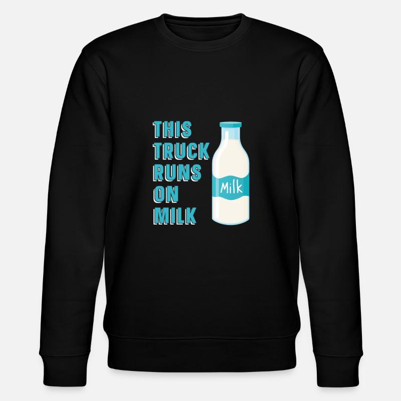 Kuh Milch Milchwagen - Stanley/Stella Unisex Bio-Sweatshirt CHANGER  - Schwarz