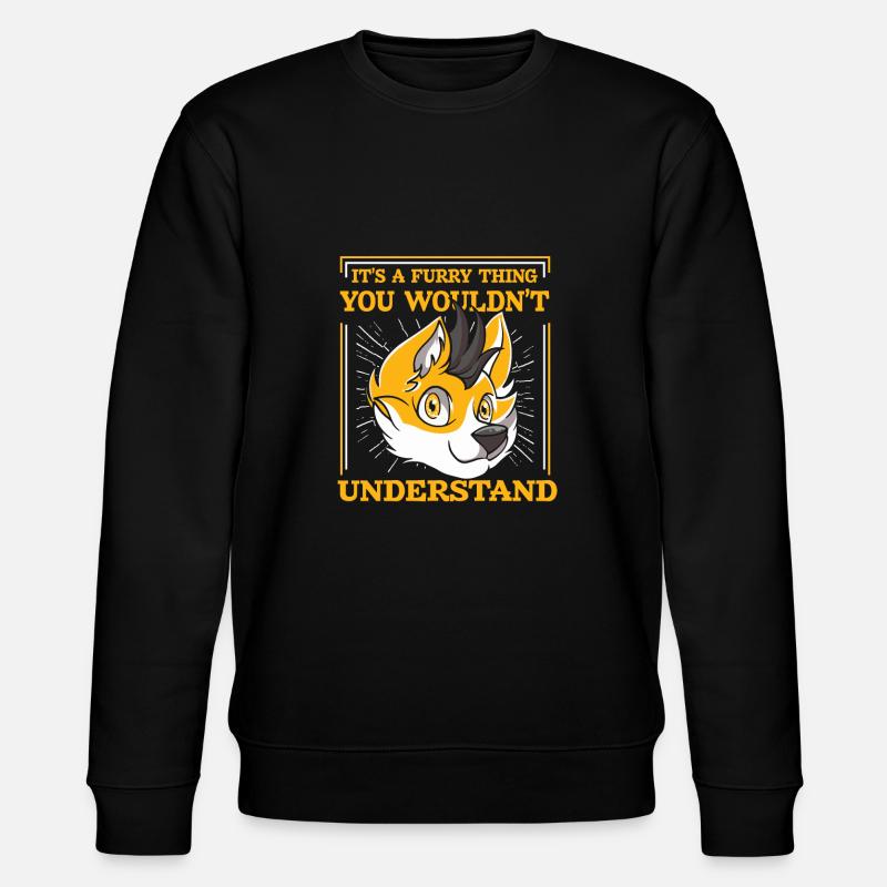 Furry Fandom Fursuits Fox - Stanley/Stella CHANGER Unisex Organic Sweatshirt - black