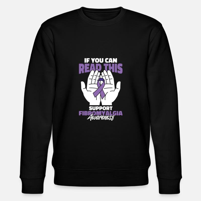 Fibromyalgia rheumatism hands - Stanley/Stella CHANGER Unisex Organic Sweatshirt - black