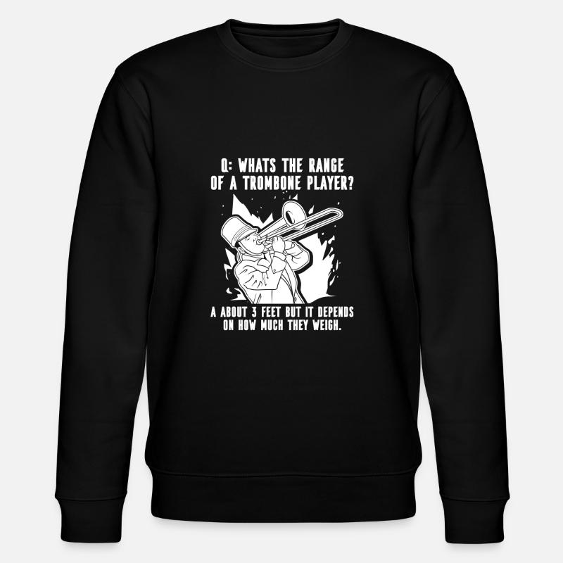 Minstrel Trombone Funny - Stanley/Stella CHANGER Unisex Organic Sweatshirt - black