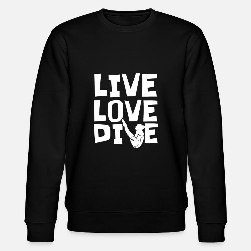 Turmspringen Turmspringer Liebe - Stanley/Stella Unisex Bio-Sweatshirt CHANGER  - Schwarz