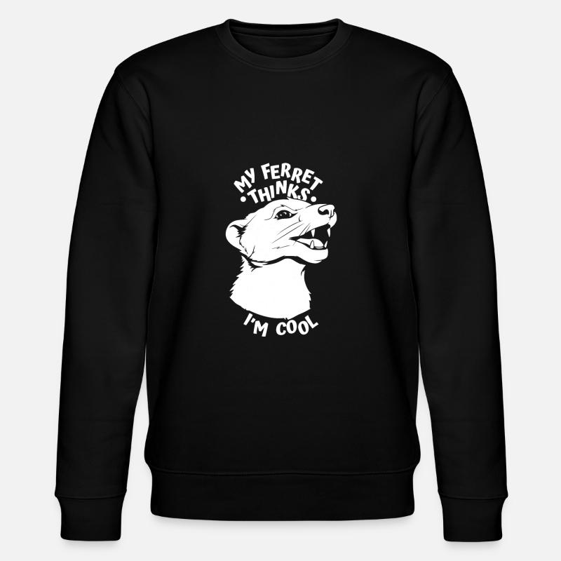 Frettchen Iltis Cool - Stanley/Stella Unisex Bio-Sweatshirt CHANGER  - Schwarz