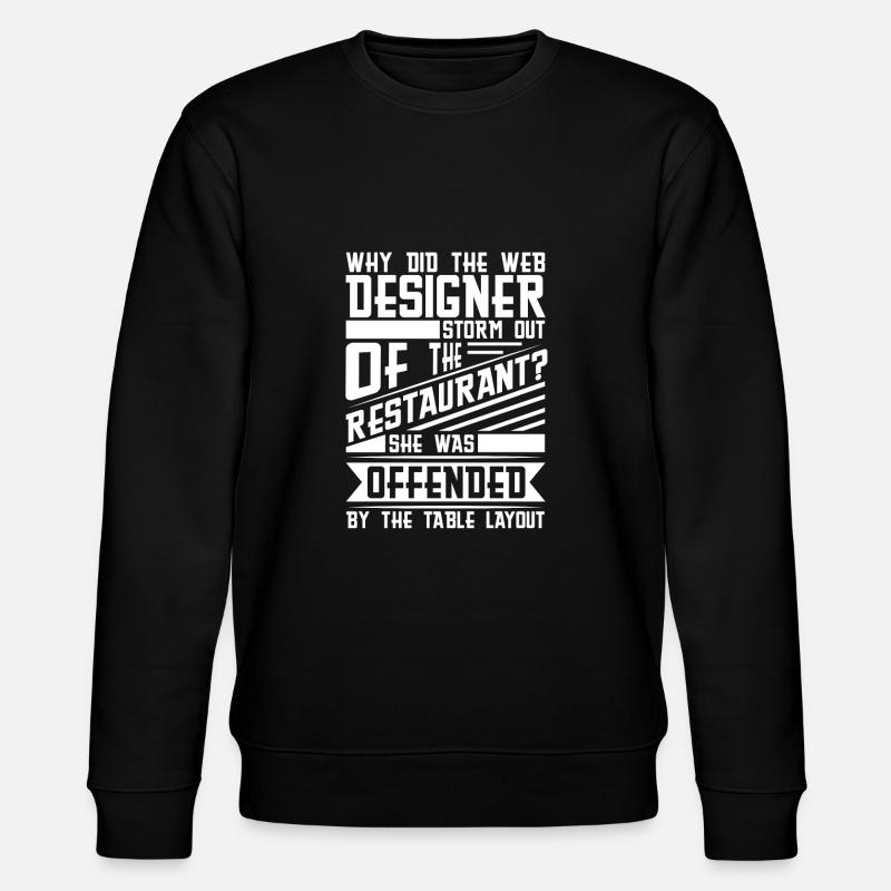 Web Entwickler Webdeveloper Wortwitz - Stanley/Stella Unisex Bio-Sweatshirt CHANGER - Schwarz