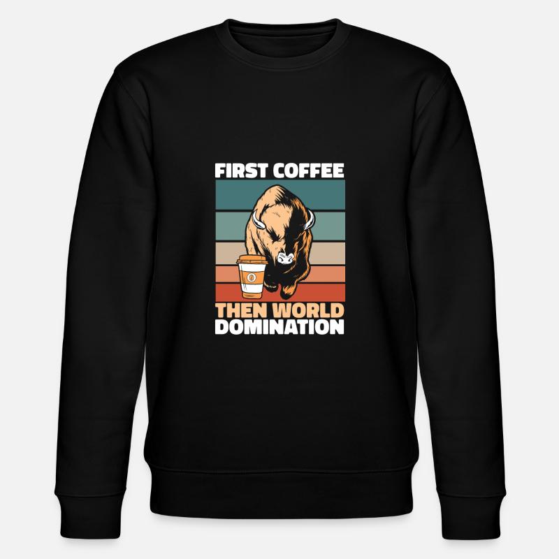 Café Bison Buffalo - Sweat bio CHANGER Stanley/Stella Unisexe - noir