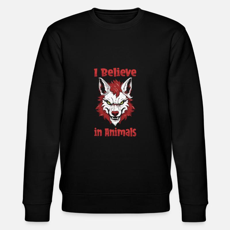 Furry Fandom Fursuits Cool - Stanley/Stella Unisex Bio-Sweatshirt CHANGER  - Schwarz