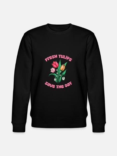 Tulips Cute - Stanley/Stella CHANGER Unisex Organic Sweatshirt - black
