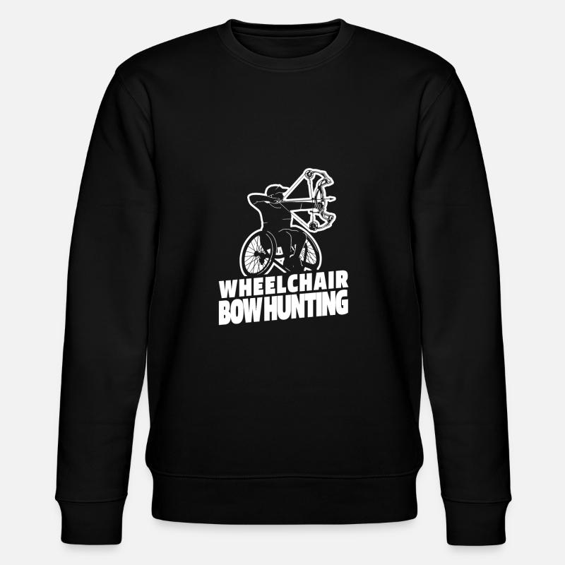 Bogenjagd Bogenjäger Rollstuhl - Stanley/Stella Unisex Bio-Sweatshirt CHANGER  - Schwarz