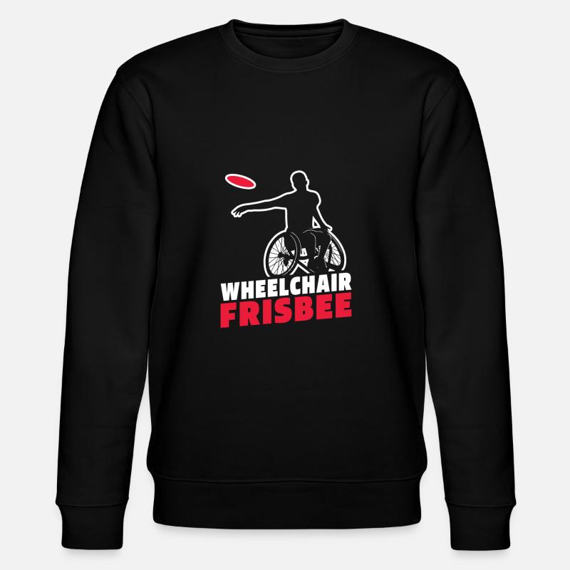 Frisbee Rollstuhl - Stanley/Stella Unisex Bio-Sweatshirt CHANGER  - Schwarz