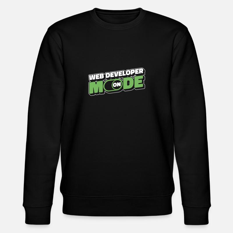 Web Entwickler Webdeveloper Modus An - Stanley/Stella Unisex Bio-Sweatshirt CHANGER  - Schwarz