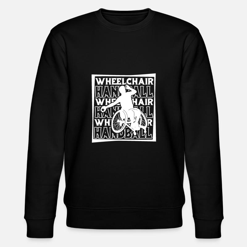 Handball Handballer Rollstuhl - Stanley/Stella Unisex Bio-Sweatshirt CHANGER  - Schwarz