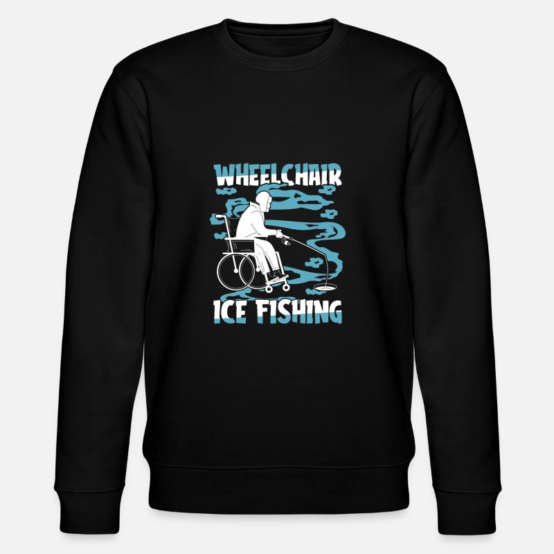 Eisfischen Eisangeln Rollstuhl - Stanley/Stella Unisex Bio-Sweatshirt CHANGER  - Schwarz