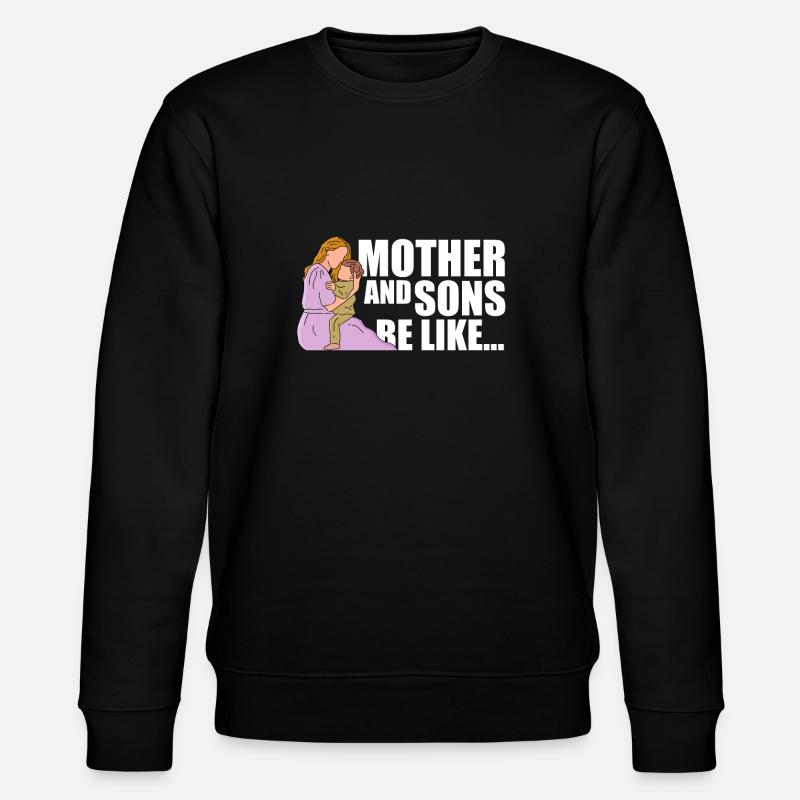 Mom Mutter Sohn - Stanley/Stella Unisex Bio-Sweatshirt CHANGER  - Schwarz
