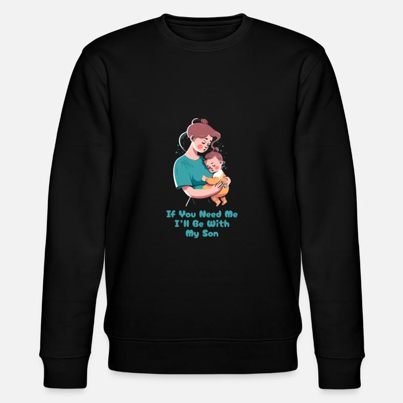 Mom Mutter Sohn - Stanley/Stella Unisex Bio-Sweatshirt CHANGER  - Schwarz