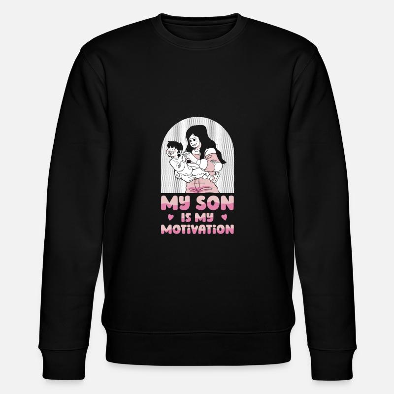 Mom Mutter Sohn - Stanley/Stella Unisex Bio-Sweatshirt CHANGER  - Schwarz