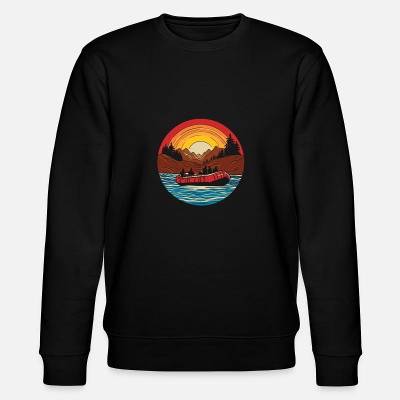 Rafting Sonne - Stanley/Stella Unisex Bio-Sweatshirt CHANGER  - Schwarz