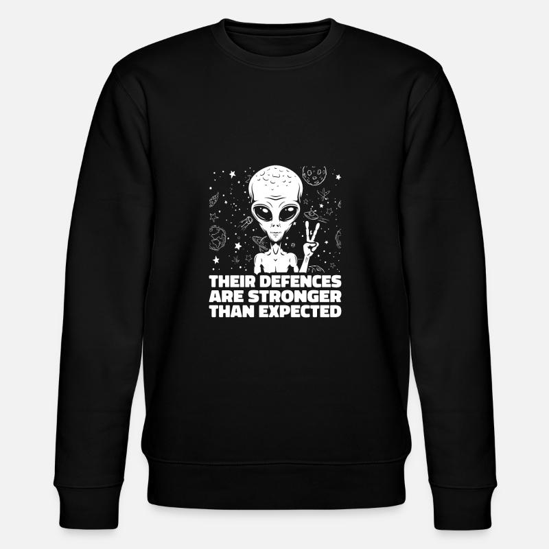 Weltraum Weltall Außerirdischer - Stanley/Stella Unisex Bio-Sweatshirt CHANGER - Schwarz