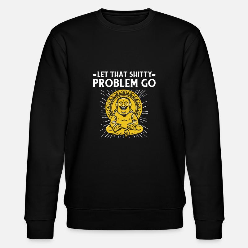 Buddha Buddhist Witzig - Stanley/Stella Unisex Bio-Sweatshirt CHANGER  - Schwarz