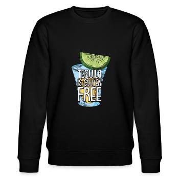 Glutenfrei Tequila - Stanley/Stella Unisex Bio-Sweatshirt CHANGER  - Schwarz - Vorne - Nik (191cm) & Marisol (170cm)