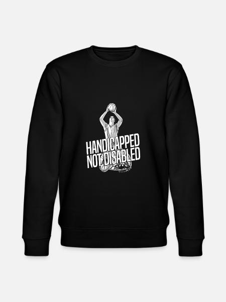 Rollstuhl Rollstuhlfahrer Basketball - Stanley/Stella Unisex Bio-Sweatshirt CHANGER - Schwarz