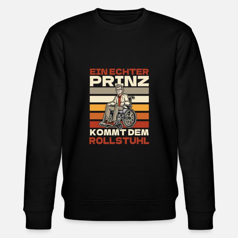 Rollstuhl Rollstuhlfahrer - Stanley/Stella Unisex Bio-Sweatshirt CHANGER  - Schwarz