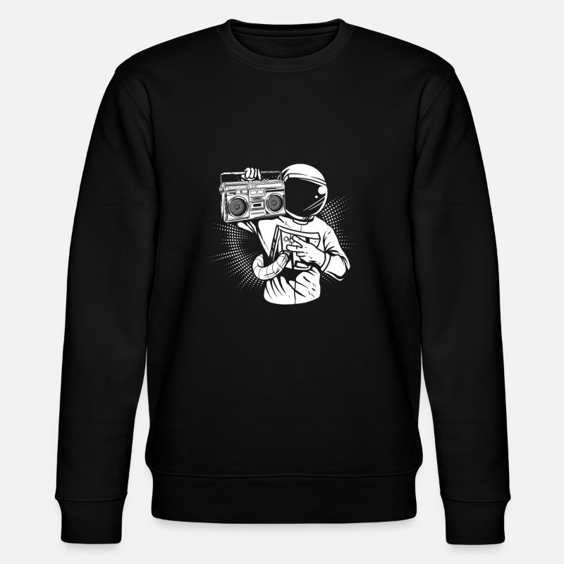 Ghetto Blaster Astronaut - Stanley/Stella CHANGER Unisex Organic Sweatshirt - black