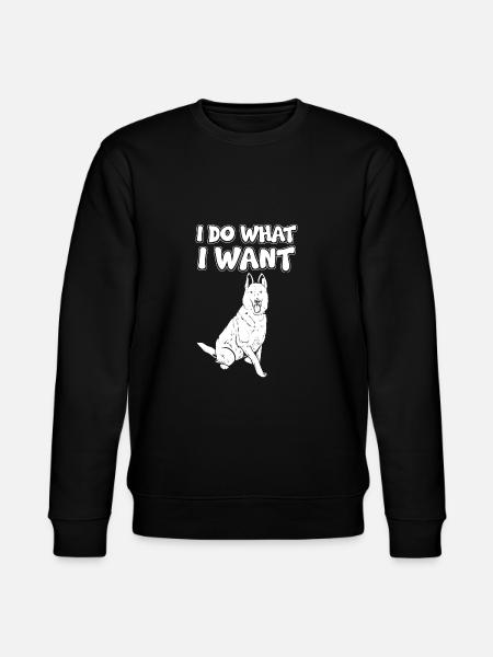 I don't care dog - Stanley/Stella CHANGER Unisex Organic Sweatshirt - black