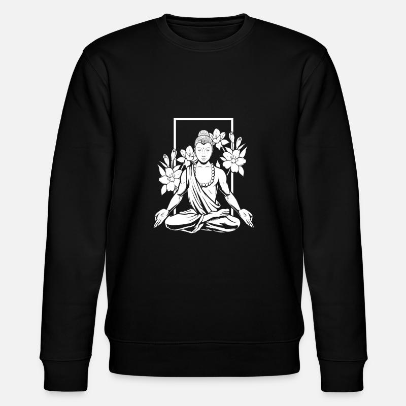 Fleurs bouddhistes de Bouddha - Sweat bio CHANGER Stanley/Stella Unisexe - noir