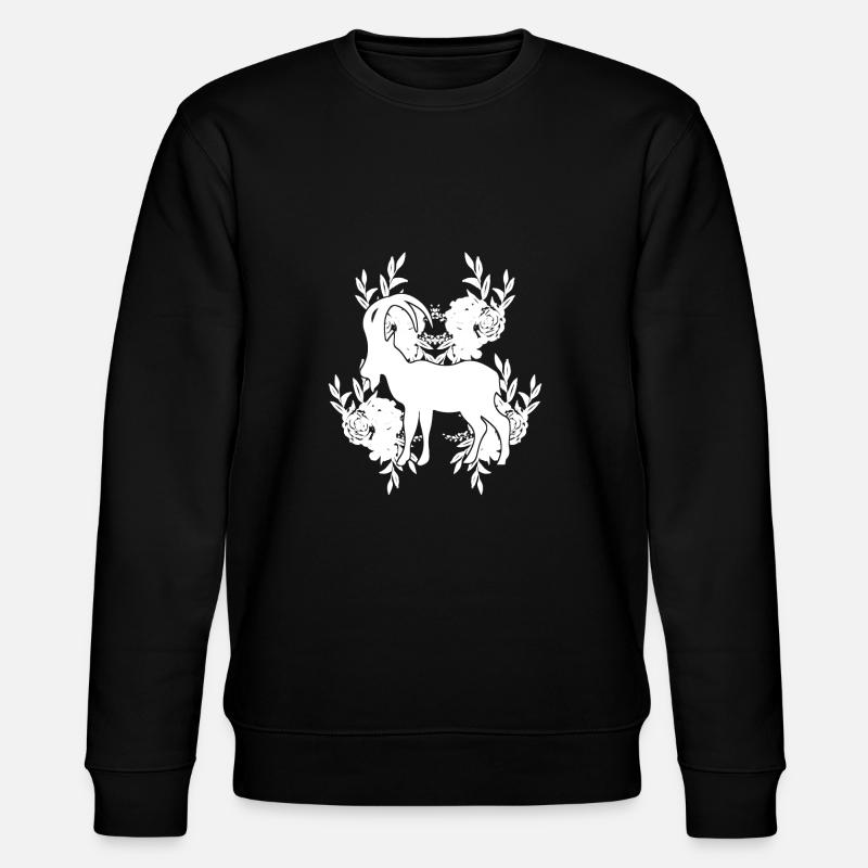 Sternzeichen Steinbock Symbol - Stanley/Stella Unisex Bio-Sweatshirt CHANGER  - Schwarz