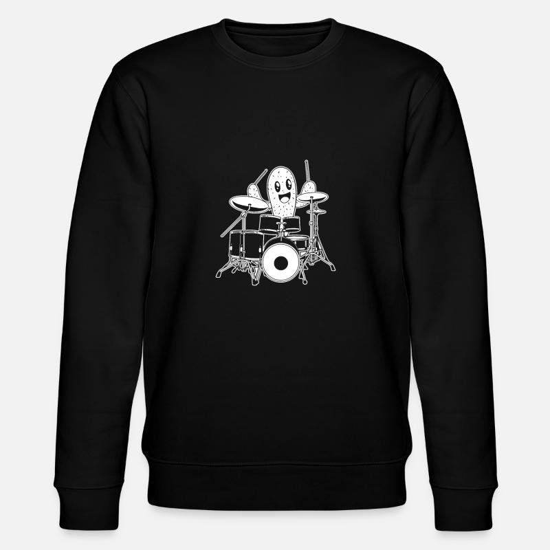 Batterie Batteur Batteur Cactus - Sweat bio CHANGER Stanley/Stella Unisexe - noir