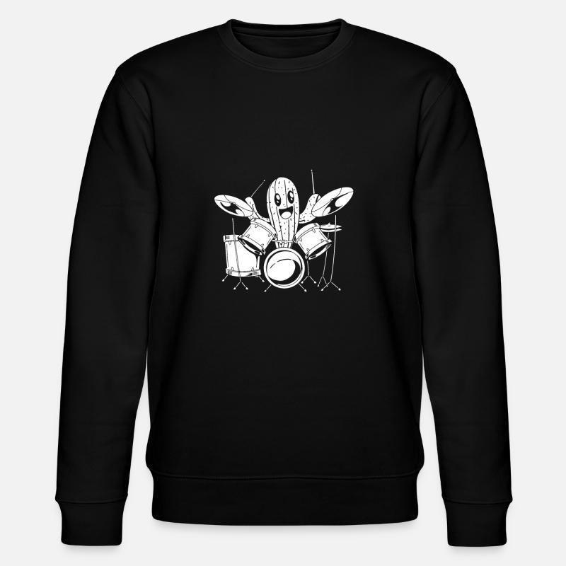 Batterie Batteur Batteur Cactus - Sweat bio CHANGER Stanley/Stella Unisexe - noir