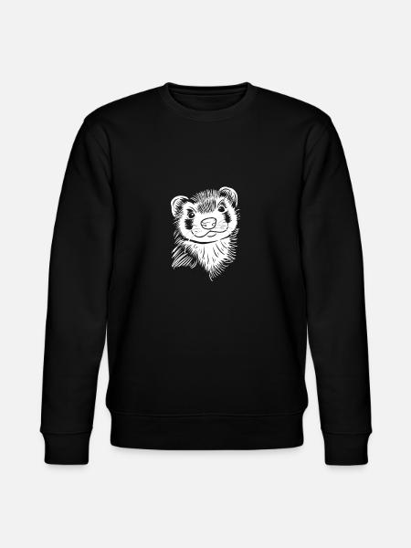 Frettchen Iltis Niedlich - Stanley/Stella Unisex Bio-Sweatshirt CHANGER - Schwarz