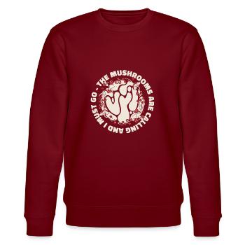 Pilzsammler Pilze - Stanley/Stella Unisex Bio-Sweatshirt CHANGER  - Burgunderrot - Vorne - Nik (191cm) & Marisol (170cm)