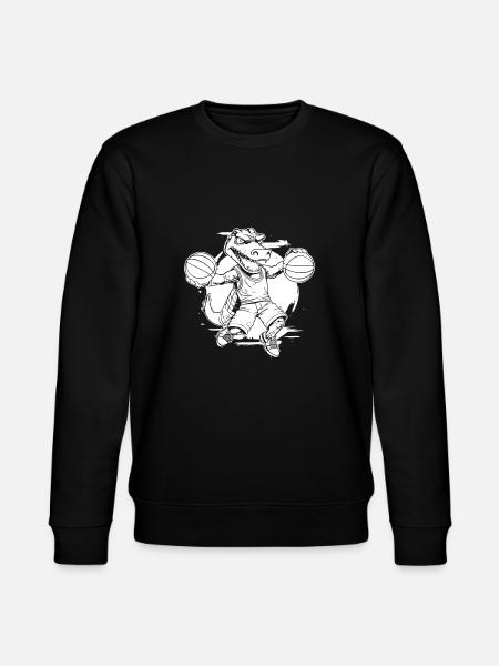 Basketball Basketball Player T Rex - Stanley/Stella CHANGER Unisex Organic Sweatshirt - black