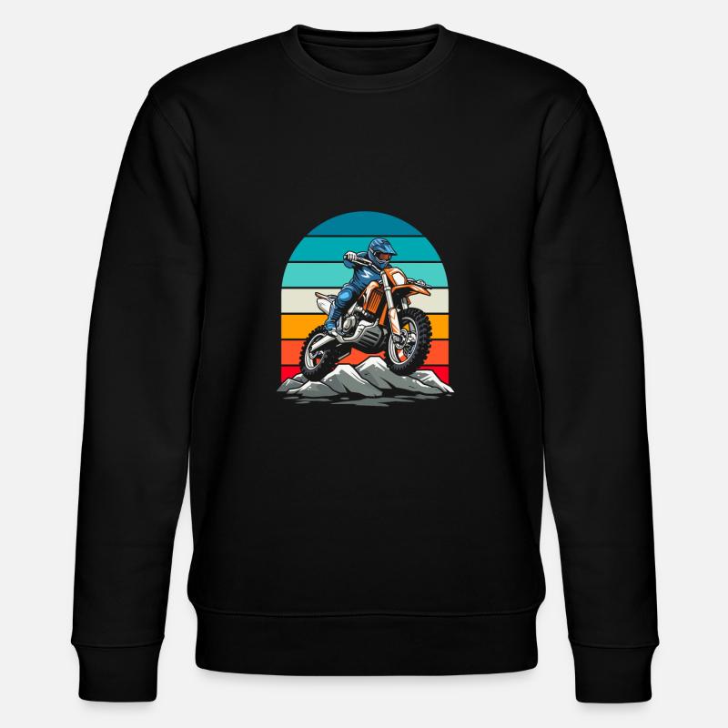 Mx Motocross Dirt Bike - Sweat bio CHANGER Stanley/Stella Unisexe - noir