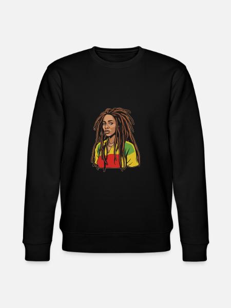 Rasta Hair Dreadlocks Dreads - Stanley/Stella CHANGER Unisex Organic Sweatshirt - black